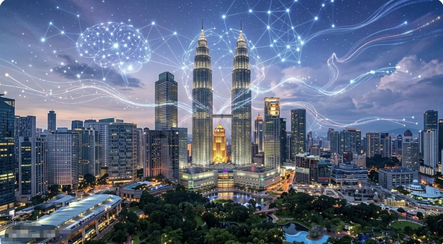马来西亚迈向AI国家2030:人工智能将如何改变经济、工作与未来生活? · 概念配图