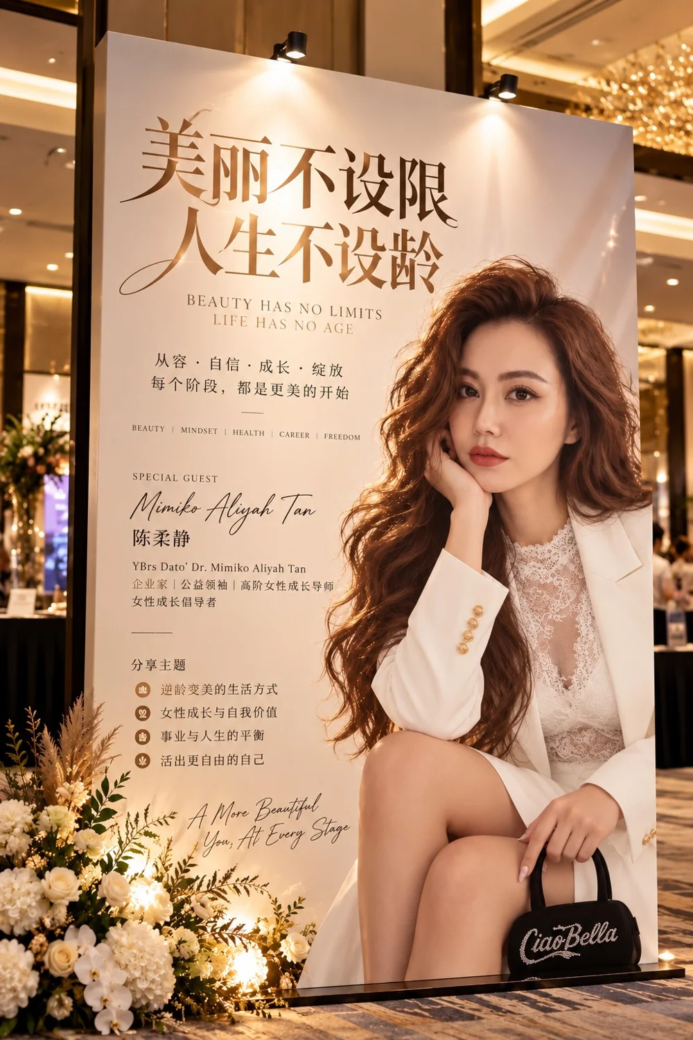 女性成长专题主视觉形象示意